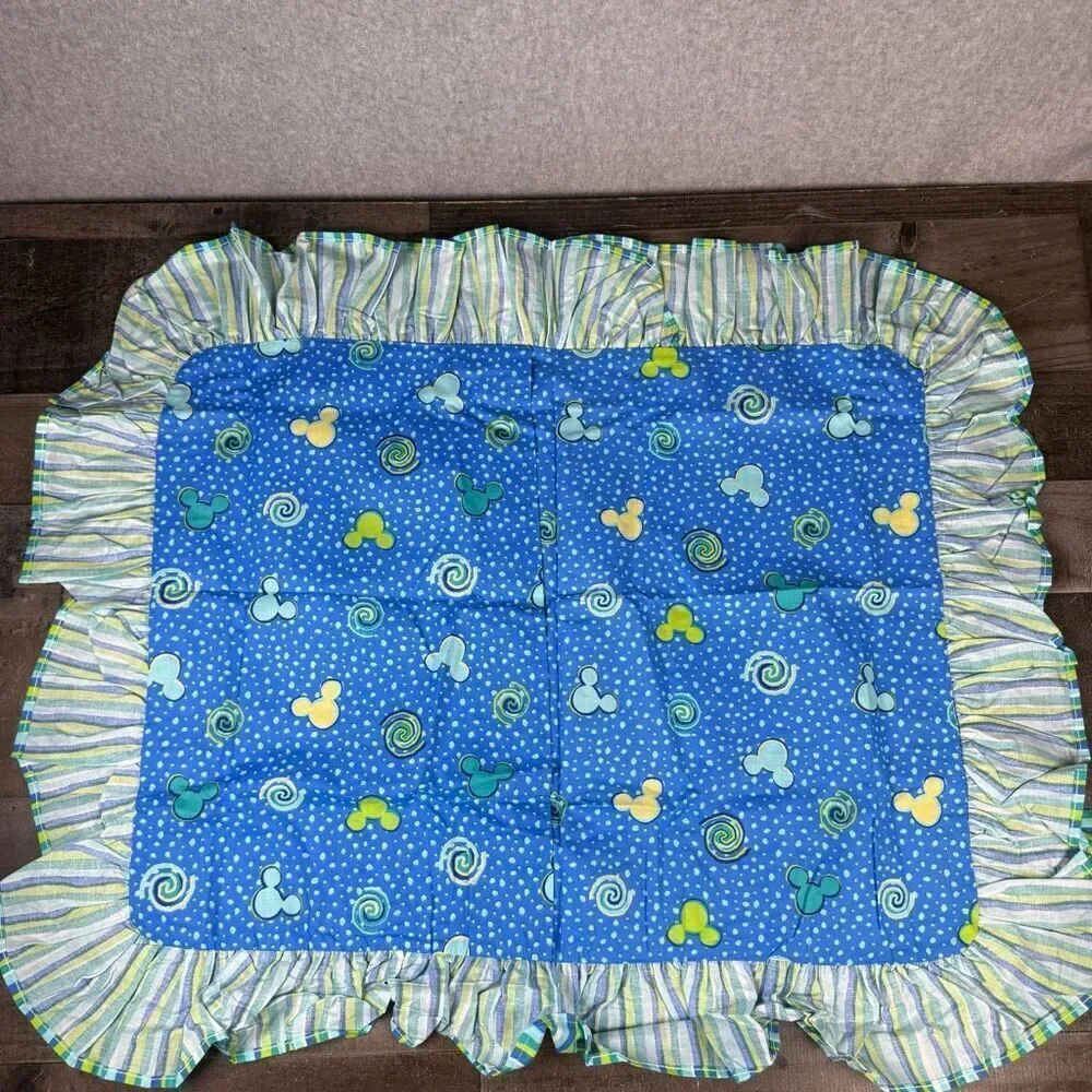 The Disney Catalog Mickey Mouse Mediterranean Bedding Standard Sham Blue Green N